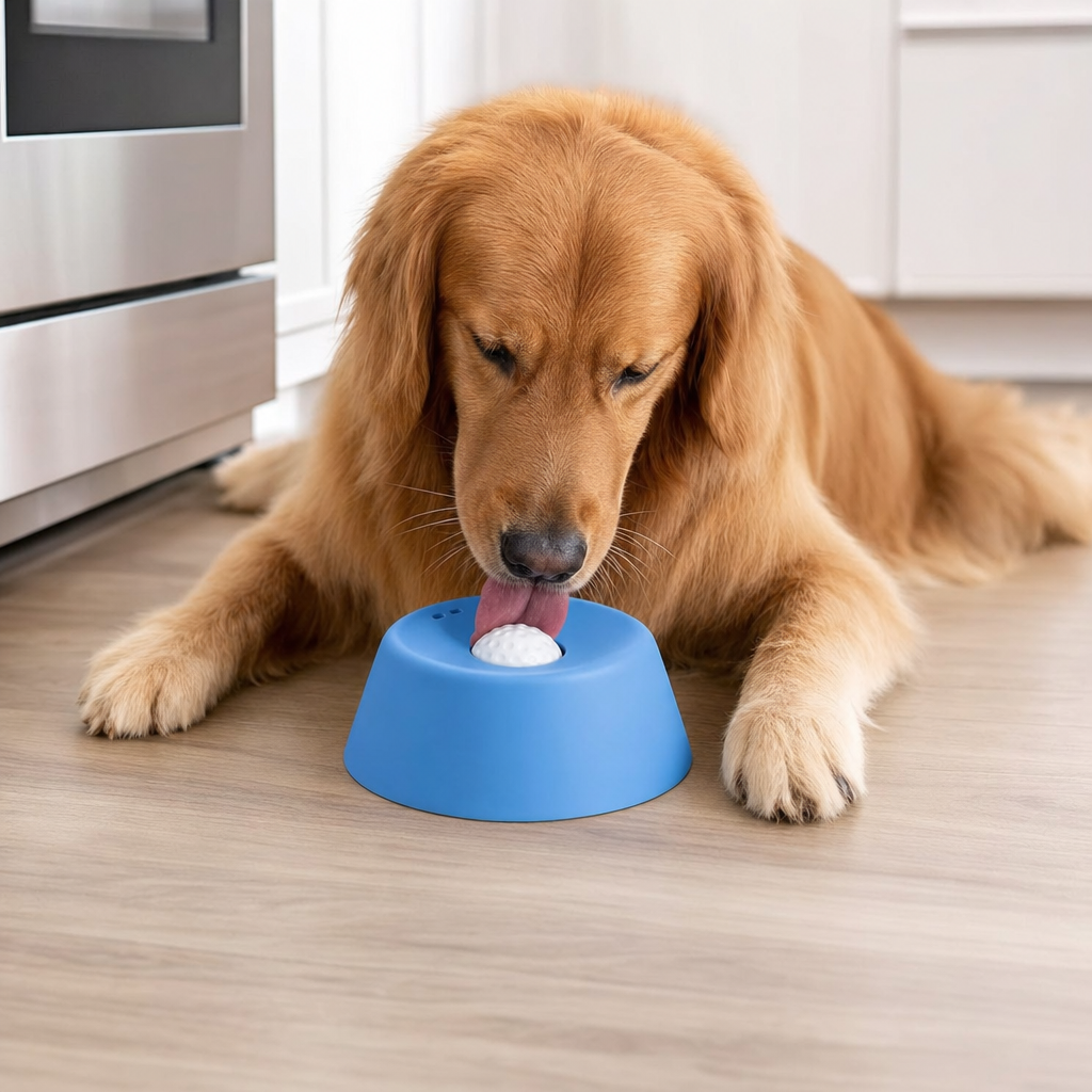 Liquid Slow Dog Bowls Anti-Slip Ball-Shaped Bone Soup Dog Licking Bowl Licking Bowl for Healthy Eating Non-Slip and Anti-Chokin